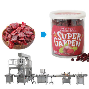 PET Pickled Strawberries Peaches Dried Fruit Raisin Beetroot Figs Cranberries Jujube Red Date Filling And Packing Machine