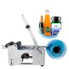 Semi automatic round wine bottle PET bottles paper sticker labeling machine,semi-automatic round bottle labeling machine